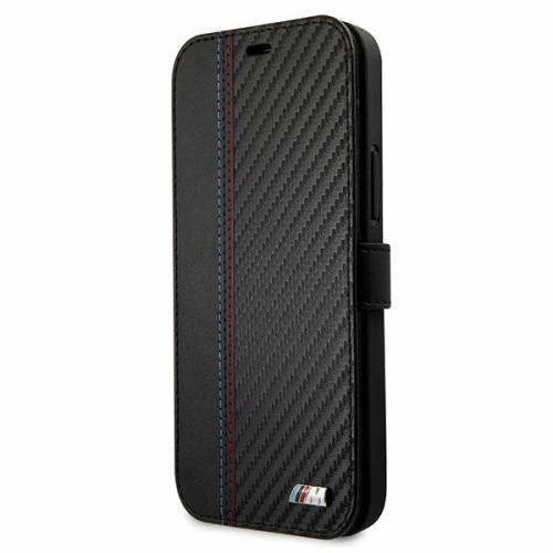 Kup Etui BMW BMFLBKP12LMCARBK Apple iPhone 12 Pro Max czarny/black book M Collection PU Carbon Stripe - BMW013BLK - {ean13} - Sklep Home Screen