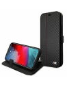 Etui BMW BMFLBKP12LMCARBK Apple iPhone 12 Pro Max czarny/black book M Collection PU Carbon Stripe