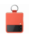 Etui Samsung Galaxy Z Flip 3 EF-PF711TPEGWW korálový/coral silikonový kryt s kroužkem