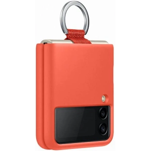 Etui Samsung Galaxy Z Flip 3 EF-PF711TPEGWW korall/szilícium borítás gyűrű