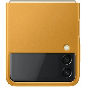 Kup Etui Samsung Galaxy Z Flip 3 EF-VF711LYEGWW musztardowy/mustard Leather Cover - SMG474MUS - {ean13} - Sklep Home Screen