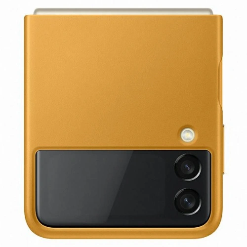 Kup Etui Samsung Galaxy Z Flip 3 EF-VF711LYEGWW muștar/Leather Cover - SMG474MUS - {ean13} - Sklep Home Screen