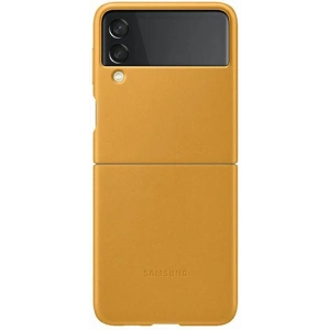 Kup Etui Samsung Galaxy Z Flip 3 EF-VF711LYEGWW musztardowy/mustard Leather Cover - SMG474MUS - {ean13} - Sklep Home Screen