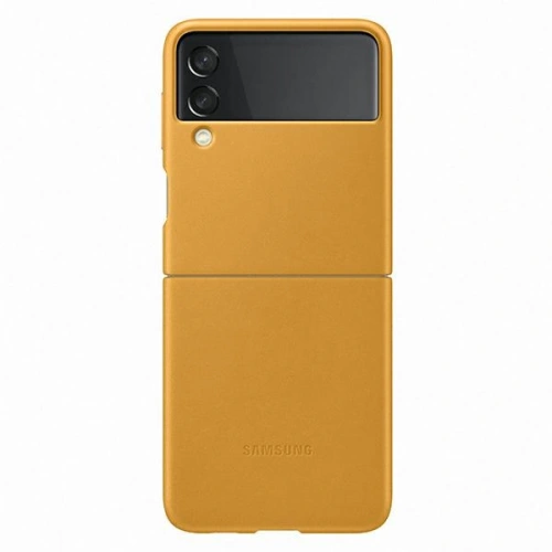 Kup Etui Samsung Galaxy Z Flip 3 EF-VF711LYEGWW muștar/Leather Cover - SMG474MUS - {ean13} - Sklep Home Screen