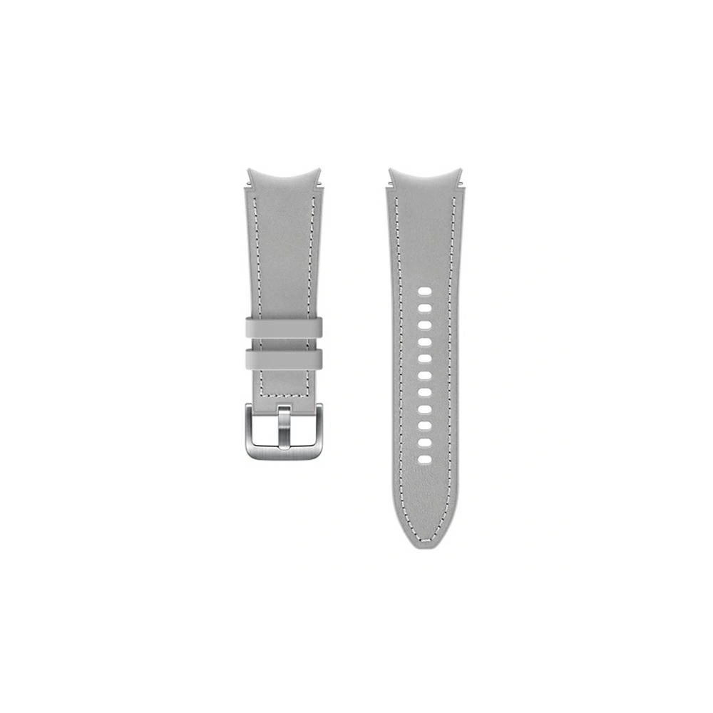 Pasek Samsung Galaxy Watch4 20mm ET-SHR88SSEGEU Hybrid Leather Band S/M srebrny/silver