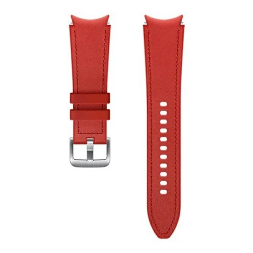 Kup Pasek Samsung Galaxy Watch4 20mm ET-SHR89LREGEU Hybrid Leather Band M/L červený/red - SMG495RED - {ean13} - Sklep Home Screen