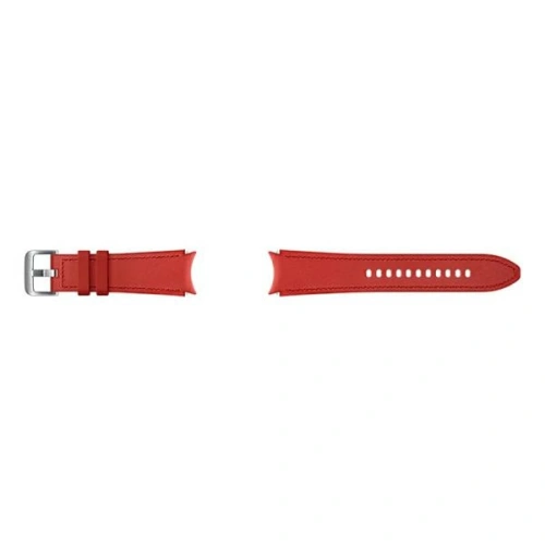 Kup Pasek Samsung Galaxy Watch4 20mm ET-SHR89LREGEU Hybrid Leather Band M/L červený/red - SMG495RED - {ean13} - Sklep Home Screen