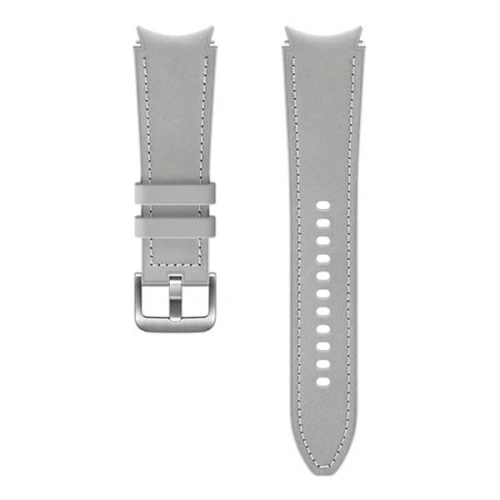 Kup Pásek Samsung Galaxy Watch4 20mm ET-SHR89LSEGEU Hybrid Leather Band M/L stříbrný/silver - SMG496SLV - {ean13} - Sklep Home Screen