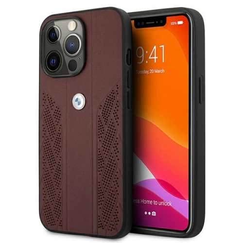 Kup Case BMW BMHCP13XRSPPR Apple iPhone 13 Pro Max rot/rötlich Hardcase Leder Curve Perforate - BMW218RED - {ean13} - Sklep Home Screen
