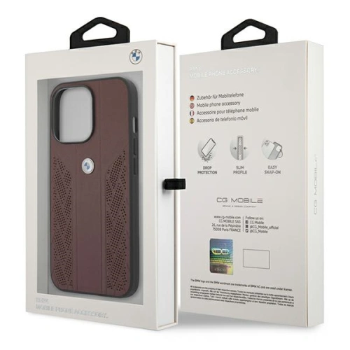 Kup Case BMW BMHCP13XRSPPR Apple iPhone 13 Pro Max rot/rötlich Hardcase Leder Curve Perforate - BMW218RED - {ean13} - Sklep Home Screen