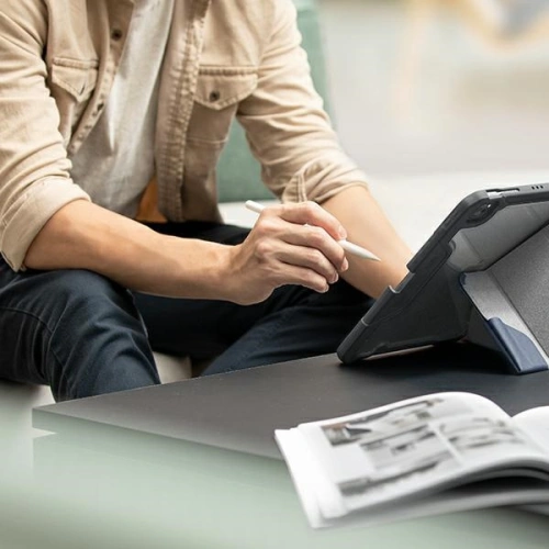 Kup Etui UNIQ Trexa Apple iPad 10.2 2019/2020/2021 (7-a, 8-a și 9-a generație) Antimicrobian albastru/blue - UNIQ452BLU - {ean13} - Sklep Home Screen