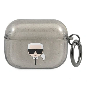 Kup Etui Karl Lagerfeld KLAPUKHGK Apple AirPods Pro cover czarny/black Glitter Karl`s Head - KLD654BLK - {ean13} - Sklep Home Screen