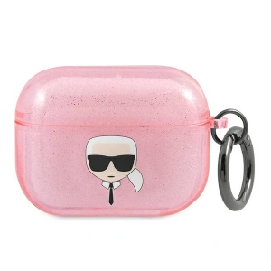Kup Etui Karl Lagerfeld KLAPUKHGP Apple AirPods Pro cover różowy/pink Glitter Karl`s Head - KLD655PNK - {ean13} - Sklep Home Screen