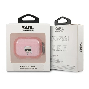 Buy Karl Lagerfeld KLAPUKHGP Apple AirPods Pro cover pink Glitter Karl`s Head - KLD655PNK - {ean13} - Home Screen Store Europe