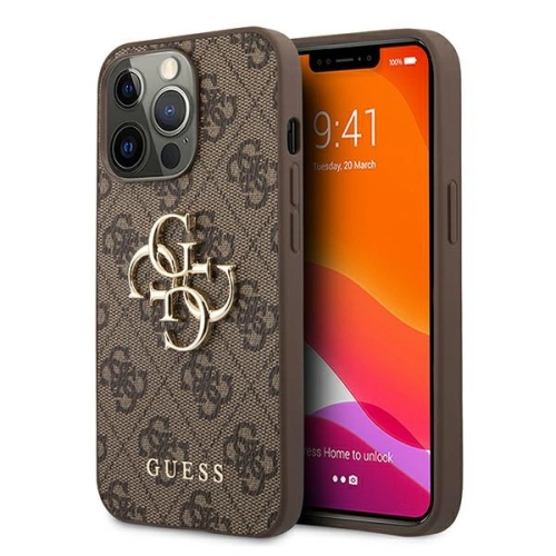 Kup Case Guess GUHCP13L4GMGBR Apple iPhone 13 Pro braun/brown Hardcase 4G Big Metal Logo - GUE1297BR - {ean13} - Sklep Home Screen