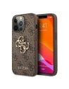 Case Guess GUHCP13L4GMGBR Apple iPhone 13 Pro braun/brown Hardcase 4G Big Metal Logo