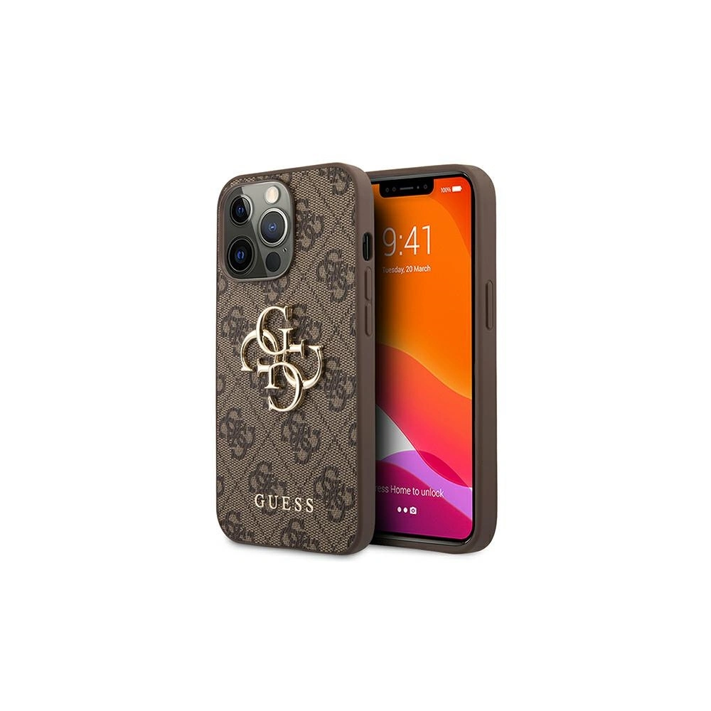 Etui Guess GUHCP13L4GMGBR Apple iPhone 13 Pro brązowy/brown hardcase 4G Big Metal Logo