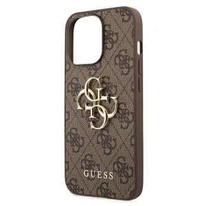 Case Guess GUHCP13L4GMGBR Apple iPhone 13 Pro braun/brown Hardcase 4G Big Metal Logo