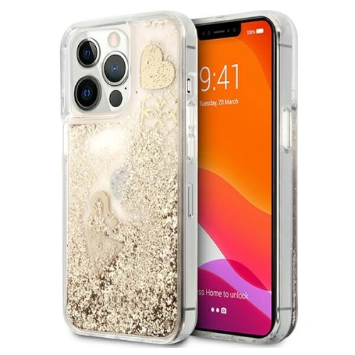 Kup Case Guess GUHCP13LGLHFLGO Apple iPhone 13 Pro gold/hartcase Glitter Charms - GUE1298GLD - {ean13} - Sklep Home Screen