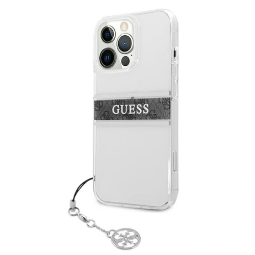 Kup Etui Guess GUHCP13LKB4GGR Apple iPhone 13 Pro Átlátszó kemény tok 4G Szürke Pánt Charm - GUE1300CL - {ean13} - Sklep Home Screen