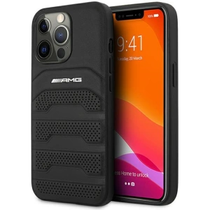 Kup Etui Mercedes AMG AMHCP13LGSEBK Apple iPhone 13 Pro czarny/black hardcase Leather Debossed Lines - MRS027BLK - {ean13} - Sklep Home Screen