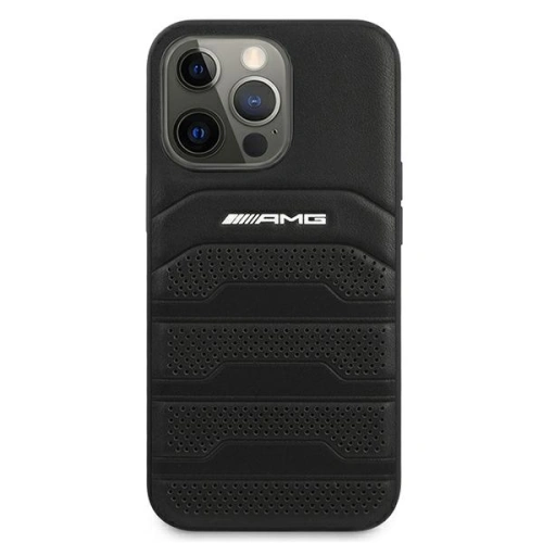 Kup Etui Mercedes AMG AMHCP13LGSEBK Apple iPhone 13 Pro czarny/black hardcase Leather Debossed Lines - MRS027BLK - {ean13} - Sklep Home Screen