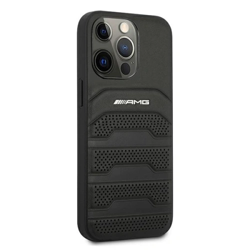 Kup Etui Mercedes AMG AMHCP13LGSEBK Apple iPhone 13 Pro czarny/black hardcase Leather Debossed Lines - MRS027BLK - {ean13} - Sklep Home Screen
