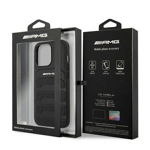 Kup Etui Mercedes AMG AMHCP13LGSEBK Apple iPhone 13 Pro czarny/black hardcase Leather Debossed Lines - MRS027BLK - {ean13} - Sklep Home Screen