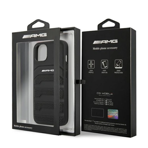 Kup Etui Mercedes AMG AMHCP13MGSEBK Apple iPhone 13 fekete/hardcase bőr debossed vonalakkal - MRS028BLK - {ean13} - Sklep Home Screen