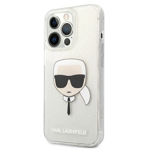 Kup Etui Karl Lagerfeld KLHCP13LKHTUGLS Apple iPhone 13 Pro ezüst/silver kemény tok Glitter Karl feje - KLD662SLV - {ean13} - Sklep Home Screen