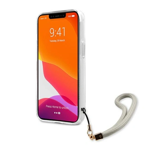 Buy Guess GUHCP13LKMABGR Apple iPhone 13 Pro grey hardcase Marble Strap Collection - GUE1301GRY - {ean13} - Home Screen Store Europe