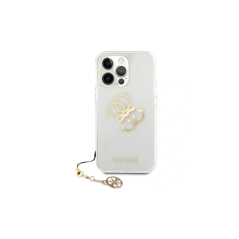 Etui Guess GUHCP13LKS4GGO Apple iPhone 13 Pro Transparent hardcase 4G Gold Charms Collection