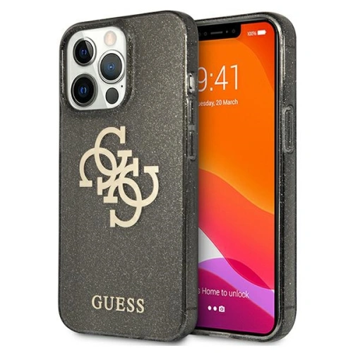 Kup Case Guess GUHCP13LPCUGL4GBK Apple iPhone 13 Pro schwarz/black hard case Glitter 4G Big Logo - GUE1303BLK - {ean13} - Sklep Home Screen