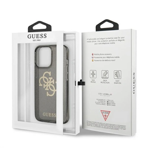 Kup Case Guess GUHCP13LPCUGL4GBK Apple iPhone 13 Pro schwarz/black hard case Glitter 4G Big Logo - GUE1303BLK - {ean13} - Sklep Home Screen
