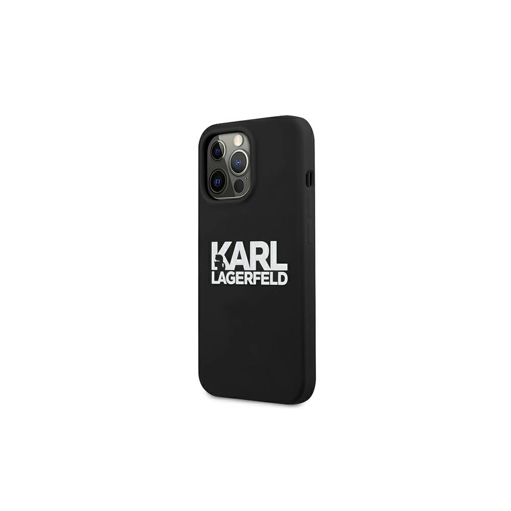 Etui Karl Lagerfeld KLHCP13LSLKLRBK Apple iPhone 13 Pro Silicone Stack Logo czarny/black