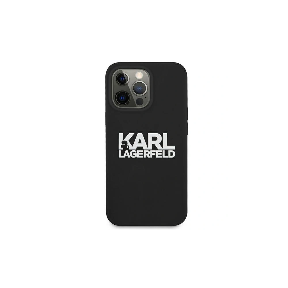 Etui Karl Lagerfeld KLHCP13LSLKLRBK Apple iPhone 13 Pro Silicone Stack Logo czarny/black