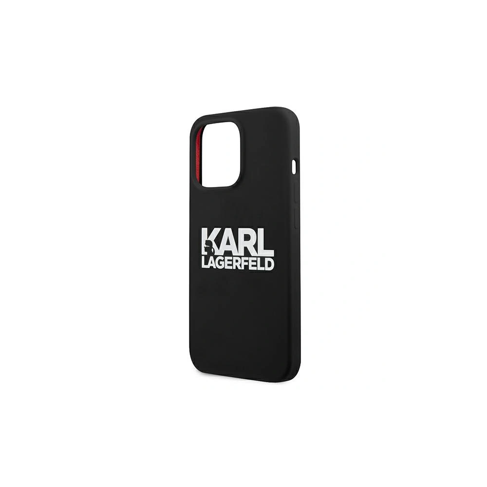 Etui Karl Lagerfeld KLHCP13LSLKLRBK Apple iPhone 13 Pro Silicone Stack Logo czarny/black