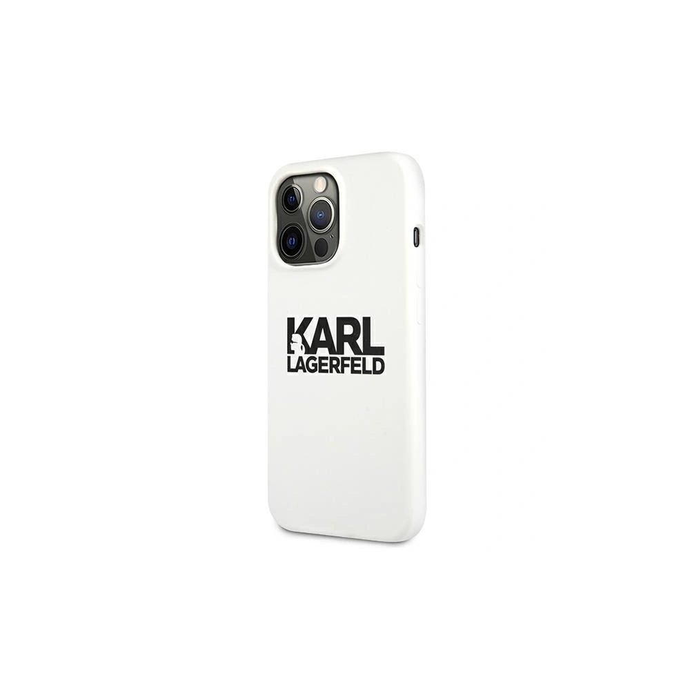 Etui Karl Lagerfeld KLHCP13LSLKLWH Apple iPhone 13 Pro Silicone Stack Logo biały/white