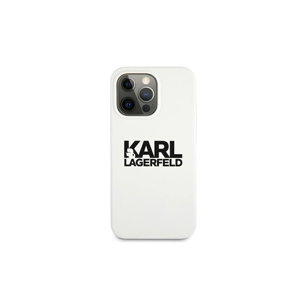 Etui Karl Lagerfeld KLHCP13LSLKLWH Apple iPhone 13 Pro Silicone Stack Logo biały/white
