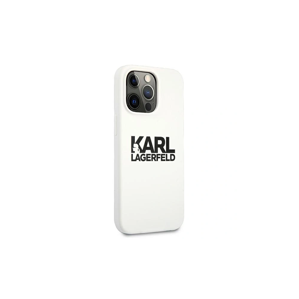Etui Karl Lagerfeld KLHCP13LSLKLWH Apple iPhone 13 Pro Silicone Stack Logo biały/white