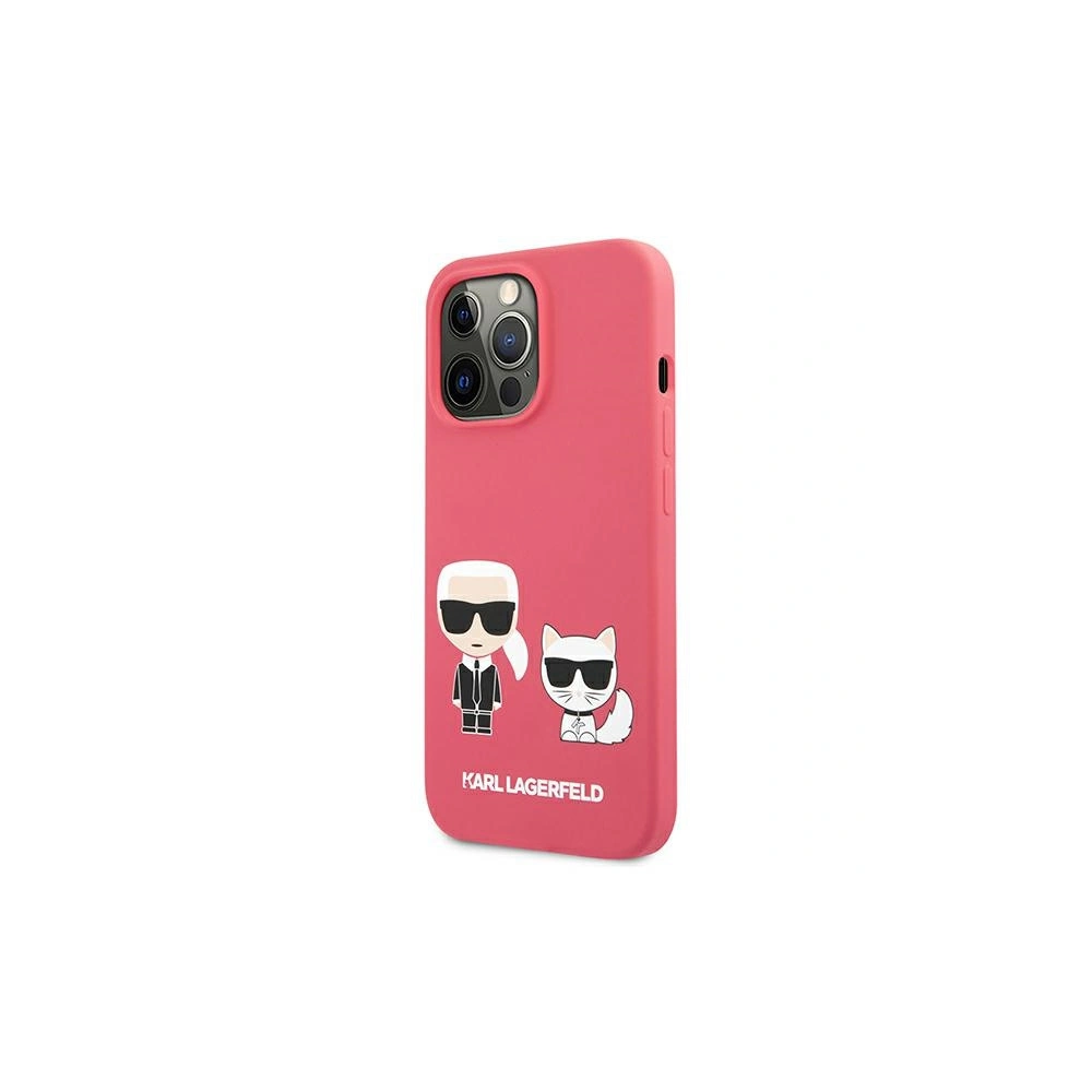 Etui Karl Lagerfeld KLHCP13LSSKCP Apple iPhone 13 Pro hardcase różowy/pink Silicone Karl & Choupette