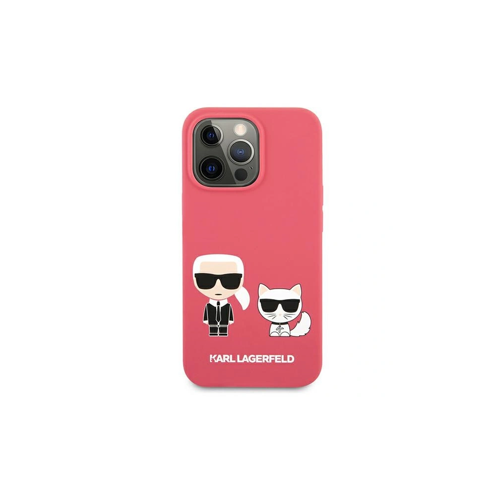 Etui Karl Lagerfeld KLHCP13LSSKCP Apple iPhone 13 Pro hardcase różowy/pink Silicone Karl & Choupette