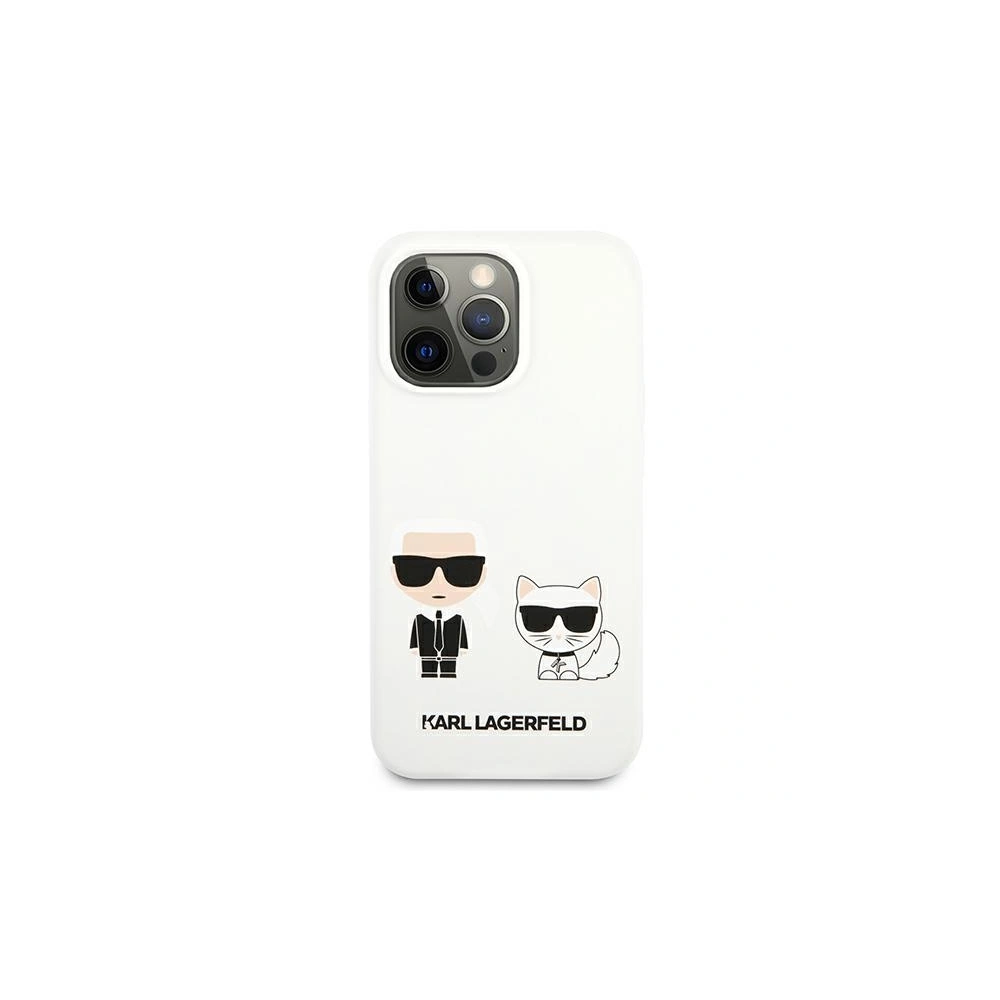 Etui Karl Lagerfeld KLHCP13LSSKCW Apple iPhone 13 Pro hardcase biały/white Silicone Karl & Choupette