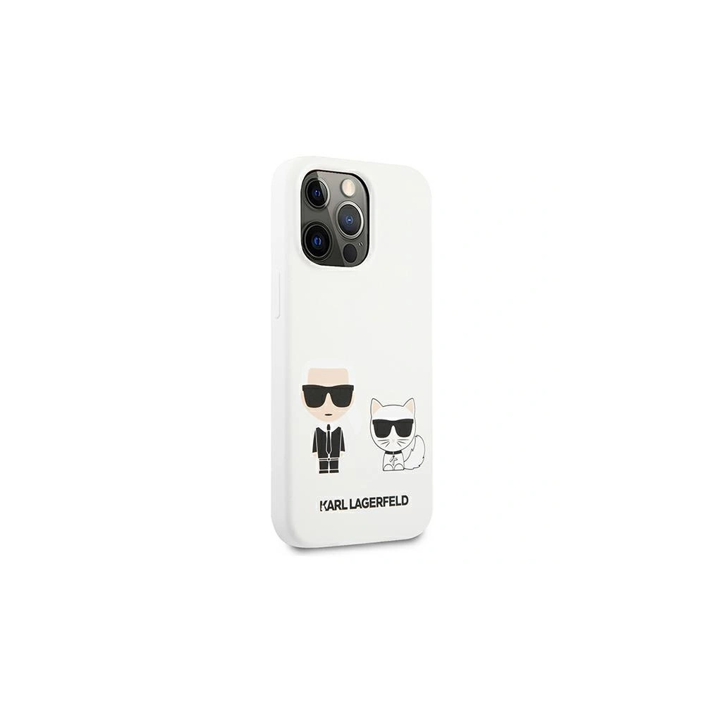 Etui Karl Lagerfeld KLHCP13LSSKCW Apple iPhone 13 Pro hardcase biały/white Silicone Karl & Choupette