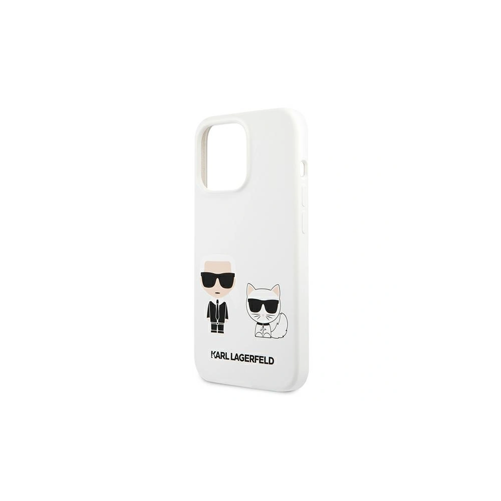 Etui Karl Lagerfeld KLHCP13LSSKCW Apple iPhone 13 Pro hardcase biały/white Silicone Karl & Choupette