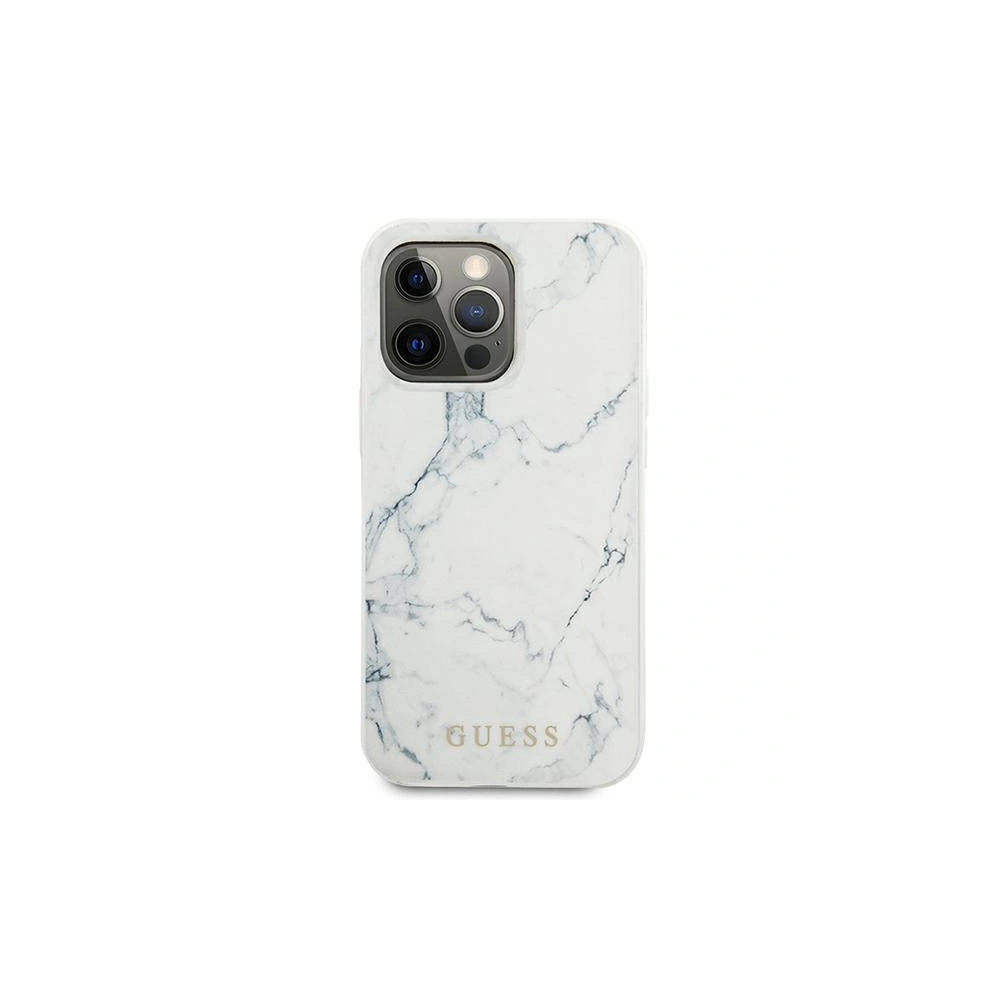 Etui Guess GUHCP13LPCUMAWH Apple iPhone 13 Pro biały/white hardcase Marble