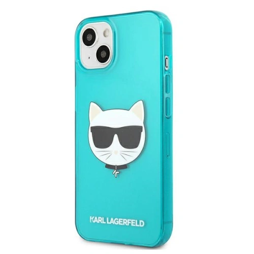 Kup Etui Karl Lagerfeld KLHCP13MCHTRB Apple iPhone 13 albastru/blue hardcase Glitter Choupette Fluo - KLD668BLU - {ean13} - Sklep Home Screen