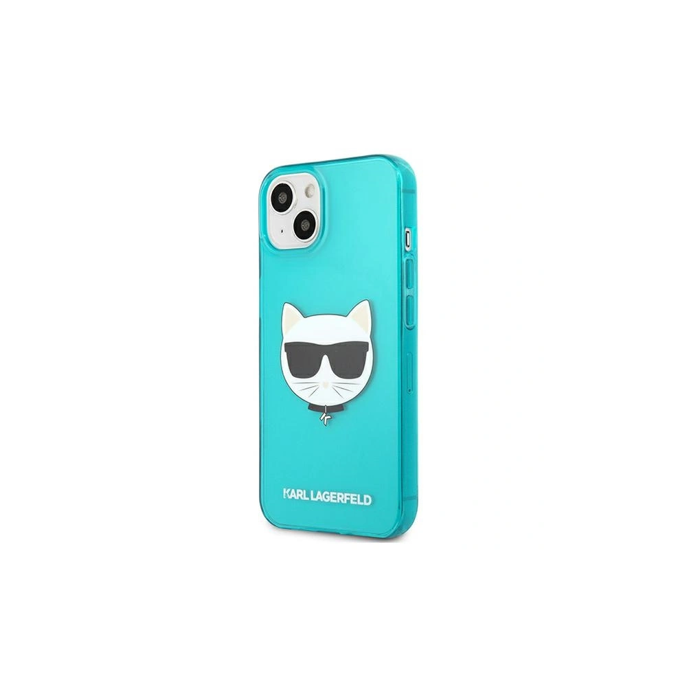 Etui Karl Lagerfeld KLHCP13MCHTRB Apple iPhone 13 niebieski/blue hardcase Glitter Choupette Fluo