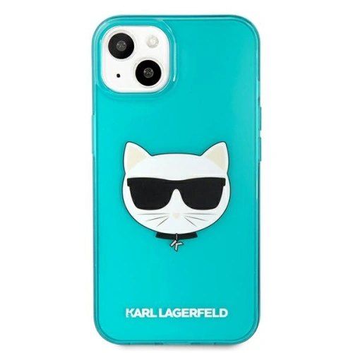 Kup Etui Karl Lagerfeld KLHCP13MCHTRB Apple iPhone 13 albastru/blue hardcase Glitter Choupette Fluo - KLD668BLU - {ean13} - Sklep Home Screen