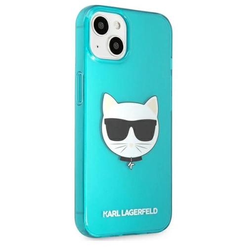 Kup Etui Karl Lagerfeld KLHCP13MCHTRB Apple iPhone 13 albastru/blue hardcase Glitter Choupette Fluo - KLD668BLU - {ean13} - Sklep Home Screen